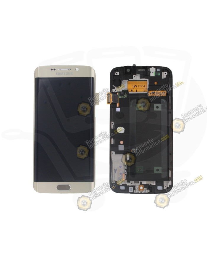 Pantalla (Lcd+tactil+premarco) Dorada GALAXY S6 Edge/ G925 (Directo de fabrica) (GH97-17162C)