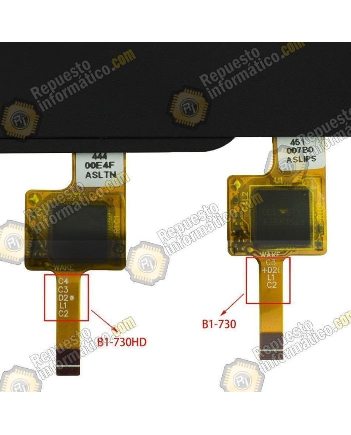 Táctil para Acer Iconia (One 7) Tab (B1-730 HD) (Negro) (Version HD)