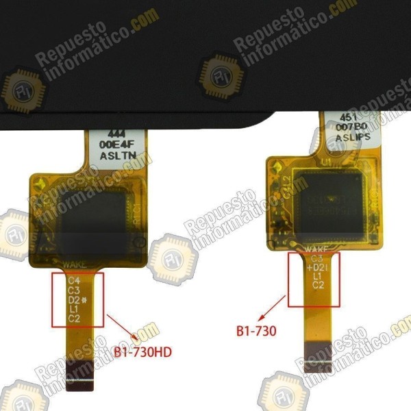 Táctil Acer Iconia Tab B1-730 (Negra) (No version HD)