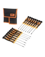 JM-P05 KIT de Destornilladores con 15 Piezas Jakemy+Bolsa (B07)