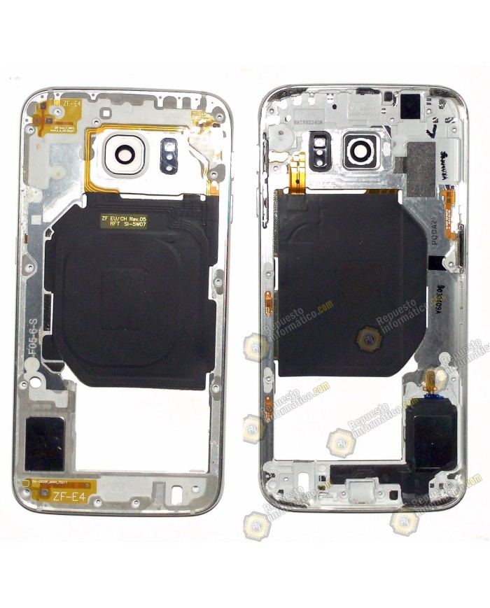 Chasis con lentilla Gold Galaxy S6  (G920) +buzzer+NFC y Botones (SWAP)