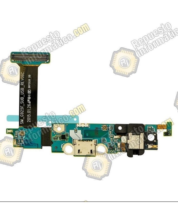 Flex+Conector Carga+Micro Original Galaxy S6 Edge G925F (SWAP)