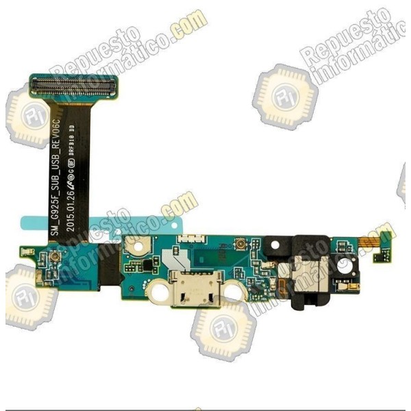 Flex+Conector Carga+Micro Original Galaxy S6 Edge G925F (SWAP)