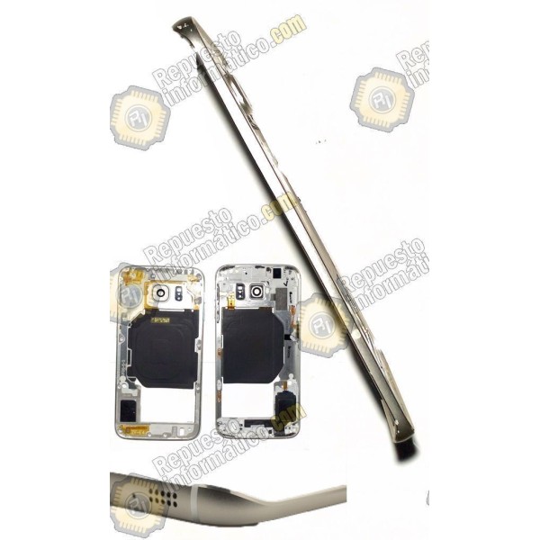Chasis Dorado Galaxy S6 Edge (G925) +buzzer+NFC y Botones (SWAP)