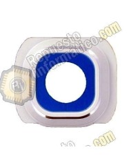 protector metalico Camara trasera Galaxy S6 blanco