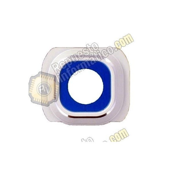 protector metalico Camara trasera Galaxy S6 blanco