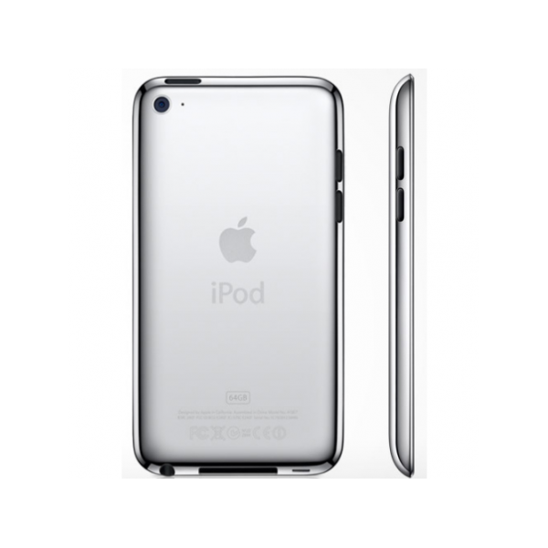 TAPA TRASERA IPOD TOUCH 4 PLATEADA
