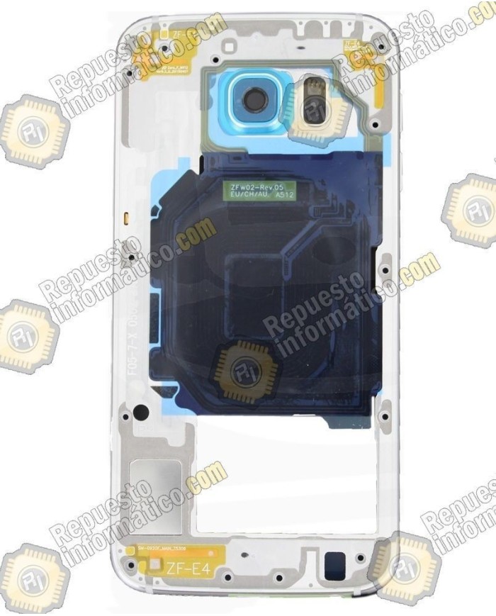 Chasis con lentilla Cian Galaxy S6  (G920) +buzzer+NFC y Botones (SWAP)