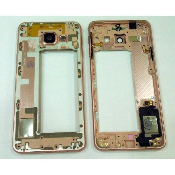 Carcasa Intermedia + Componentes Samsung Galaxy A3 2016 Remanofacturada color Rosa
