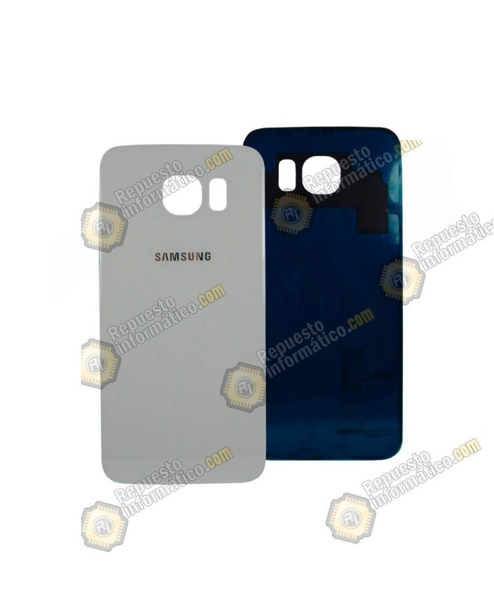 Tapa trasera de cristal Blanca Galaxy G925 (S6 Edge) desmontaje