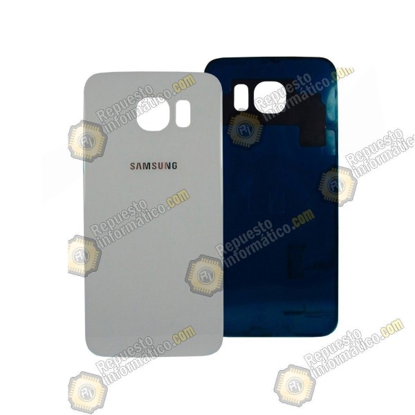 Tapa trasera de cristal Blanca Galaxy G925 (S6 Edge) desmontaje
