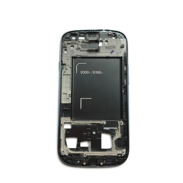 Marco frontal / Chasis Pantalla con Boton Home Samsung Galaxy S3 Neo I9300I I9308I Azul