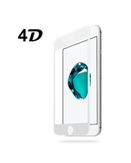 Cristal Templado 4D, Blanco IPhone 8 Plus
