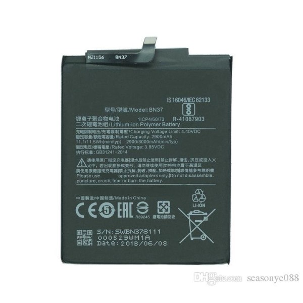 Bateria Xiaomi Redmi 6 / Redmi 6A BN37