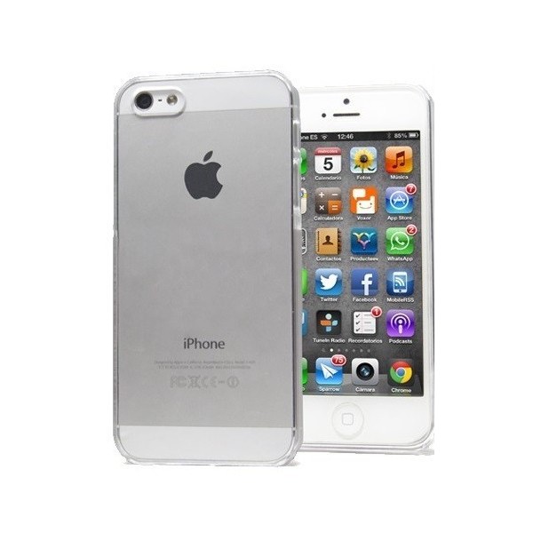 Funda Rigida Transparente IPhone 5G, 5S, 5C