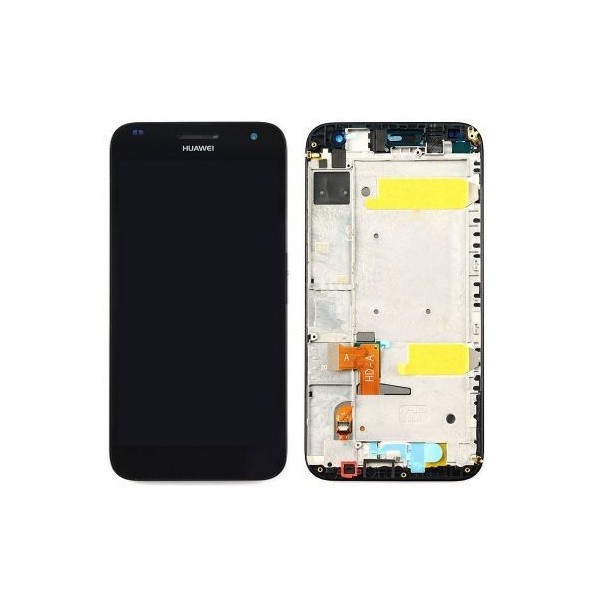 Pantalla Lcd + Tactil con Marco Original Huawei Ascend G7 Negra Desmontaje
