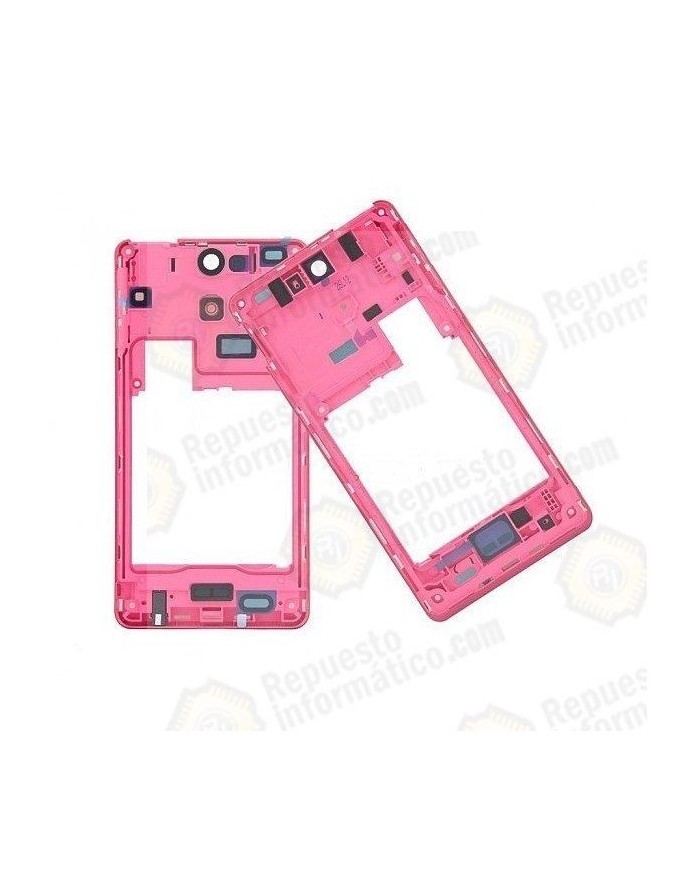 CARCASA INTERMEDIA CON LENTE DE CAMARA ORIGINAL SONY XPERIA V LT25I ROSA