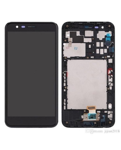 Pantalla Lcd + Tactil con Marco LG K10 2018 Negra
