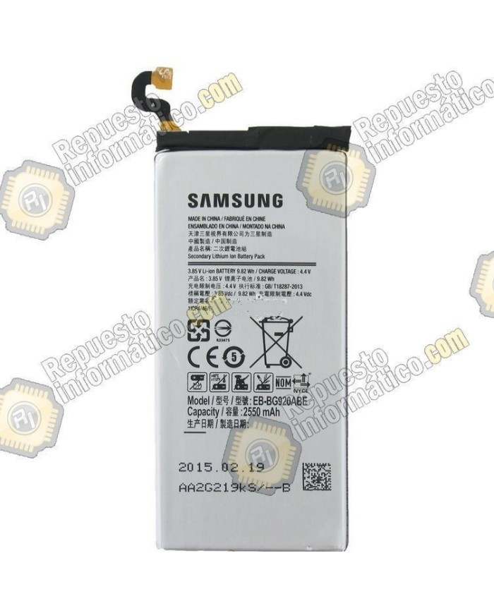 Bateria Original Samsung EB-BG920ABE Galaxy S6 (NUEVA)