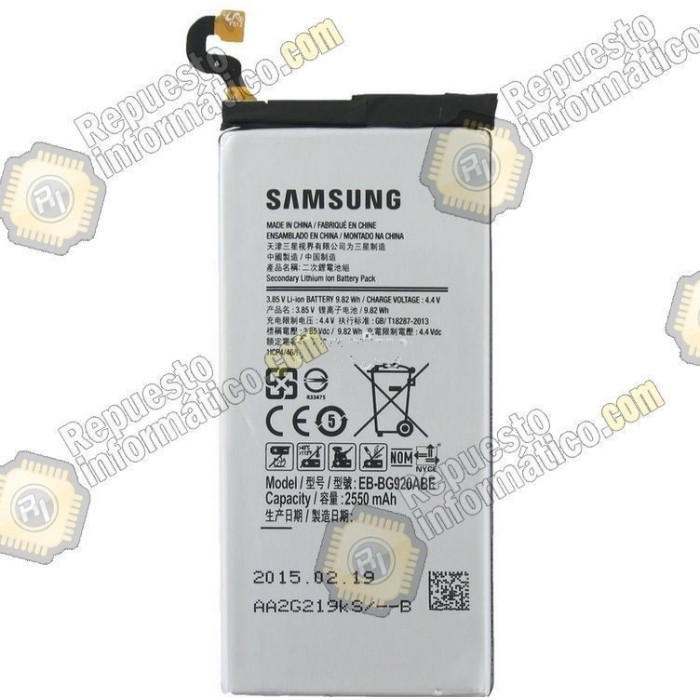 Bateria Original Samsung EB-BG920ABE Galaxy S6 (NUEVA)