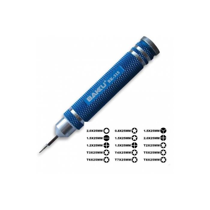 Destornillador Baku con 15 puntas BK-315