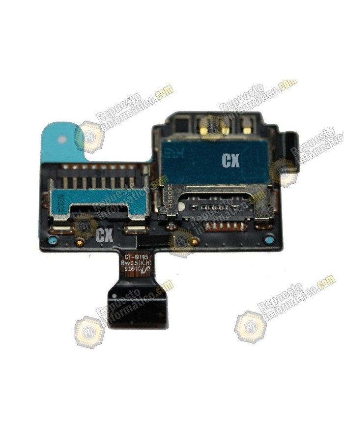 Conector de tarjeta SIM para celulares Samsung I9190 Galaxy S4 mini, I9192 Galaxy S4 Mini Duos, I9195 Galaxy S4 mini