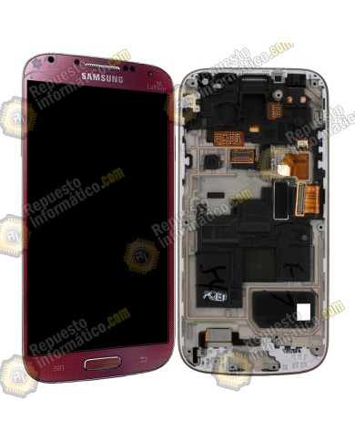 Pantalla (lcd+tactil+marco) s4 mini i9195 (roja la Fleur) 100% original (Directa de fabrica)
