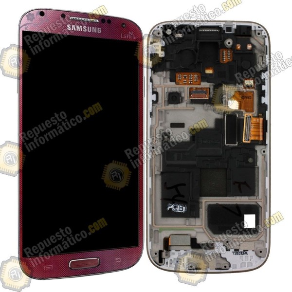 Pantalla (lcd+tactil+marco) s4 mini i9195 (roja la Fleur) 100% original (Directa de fabrica)