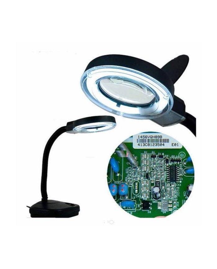 Lámpara Con Lupa De Aumento Y Luz Fluorescente