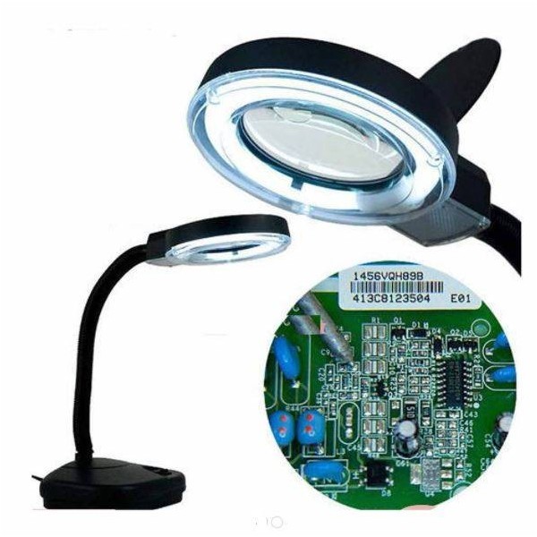 Lámpara Con Lupa De Aumento Y Luz Fluorescente