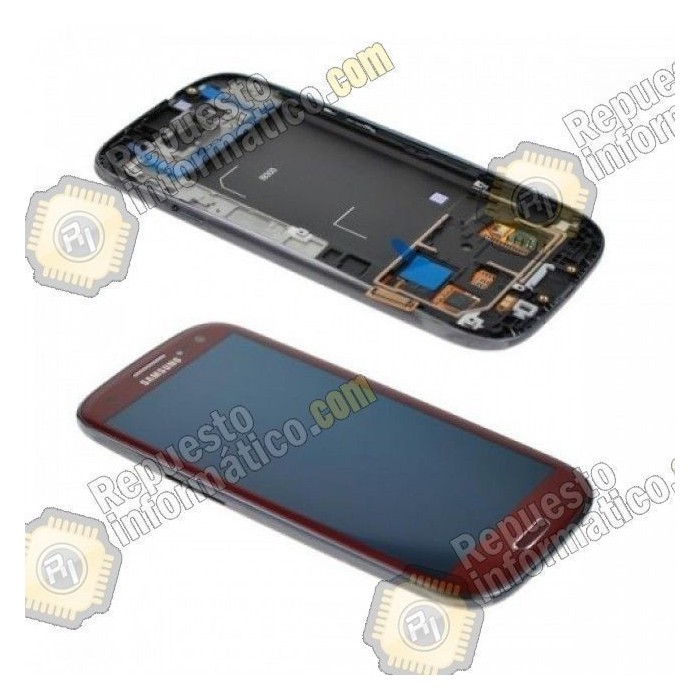 Pantalla (Lcd+tactil+marco)  Galaxy S3 i9300 Roja (directo de fabrica) 100% Testeada