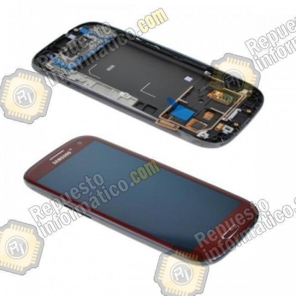 Pantalla (Lcd+tactil+marco)  Galaxy S3 i9300 Roja (directo de fabrica) 100% Testeada