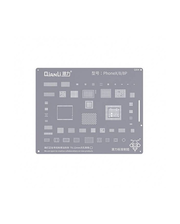 Plantilla Extrafina de Reballing para iPhone X, 8 y 8 Plus