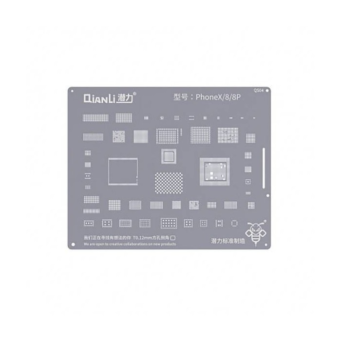 Plantilla Extrafina de Reballing para iPhone X, 8 y 8 Plus