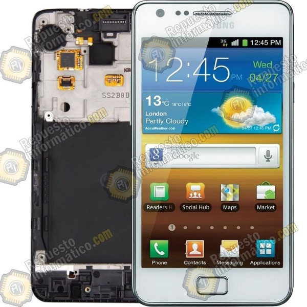Pantalla Completa Samsung Galaxy S2 (i9100) Blanca (Directo de Fabrica) 100% Testeada