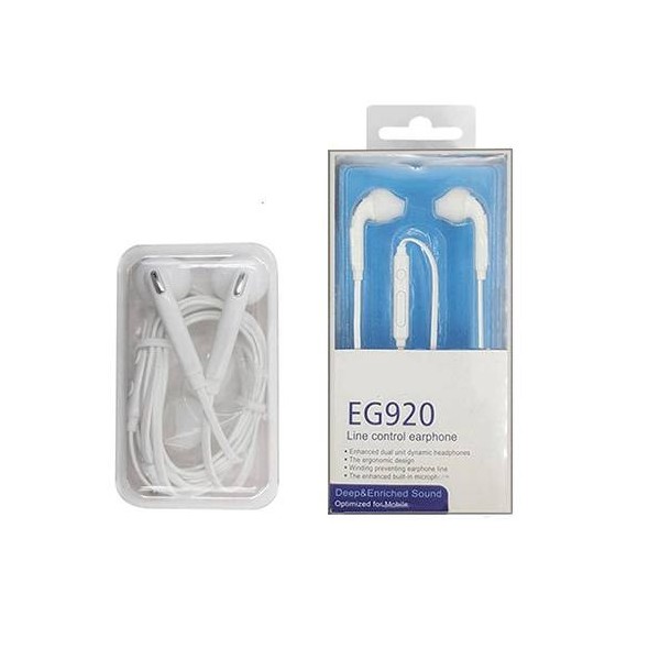 Comprar Auriculares EG920 con Conexion Jack para Samsung  Envio en 24 horas