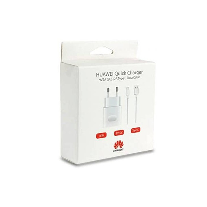 Cargador Original de Carga Rapida 18W y Cable Tipo C Huawei