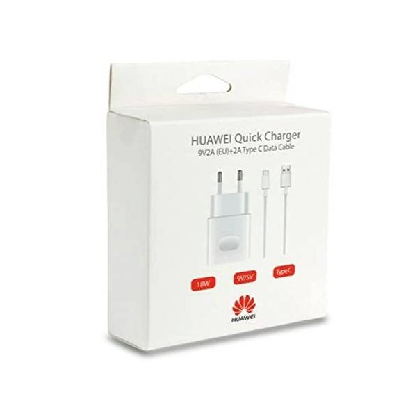 Cargador Original de Carga Rapida 18W y Cable Tipo C Huawei