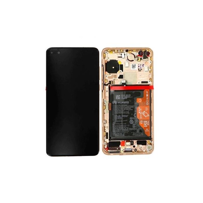 Pantalla Completa Original Con Marco Huawei P40 Dorada