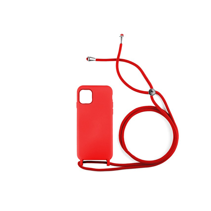 Funda Silicona Premium con Cordones iPhone 13 Pro Roja