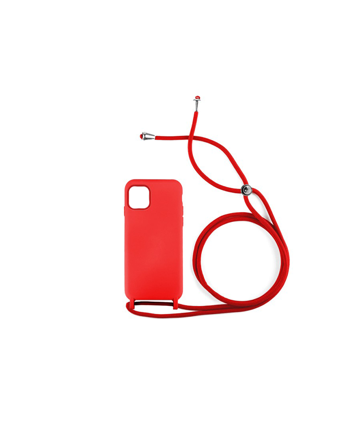 Funda Silicona Premium con Cordones iPhone 13 Pro Roja