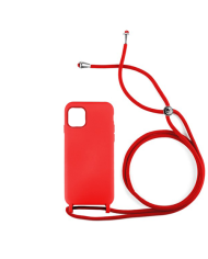 Funda Silicona Premium con Cordones iPhone 13 Pro Roja