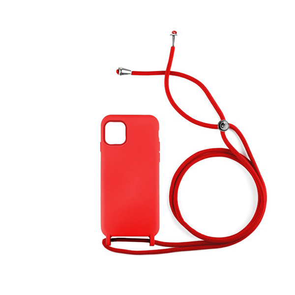 Funda Silicona Premium con Cordones iPhone 13 Pro Roja