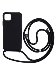 Funda Silicona Premium con Cordones iPhone 13 Pro Max Negra