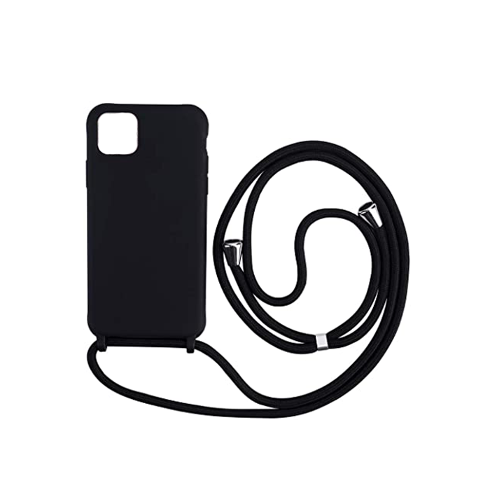 Funda Silicona Premium con Cordones iPhone 13 Pro Negra
