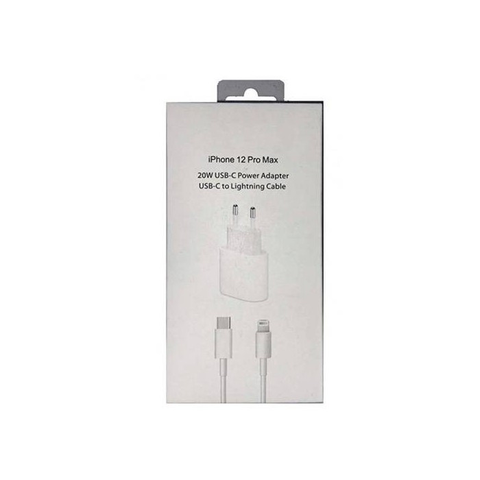 Cargador 20W USB-C y Cable USB C a Lighting para iPhone