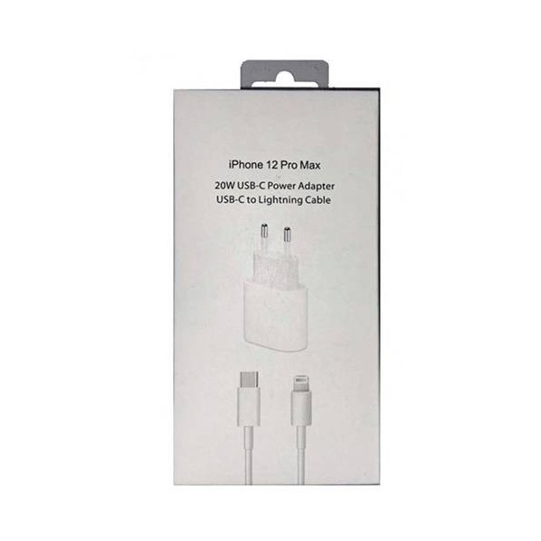 Cargador 20W USB-C y Cable USB C a Lighting para iPhone