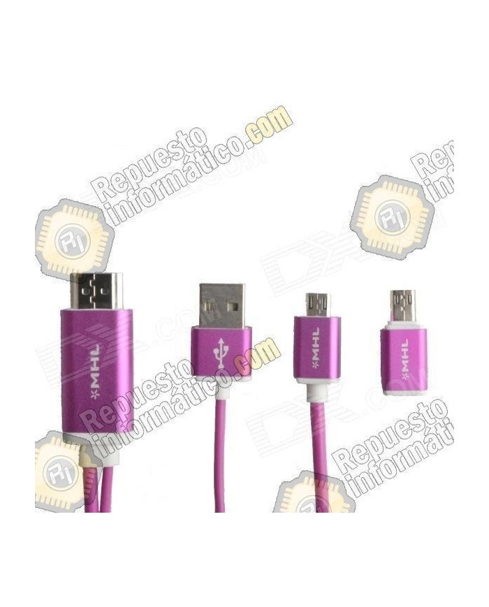 Adaptador Samsung Galaxy S4 / S3  -  Note 2 / Note 3 MHL 2.0 HDTV HDMI (FUCSIA)