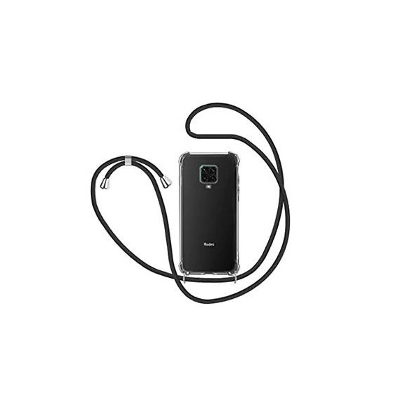 Funda Negra con Cordones para Xiaomi Redmi Note 9s