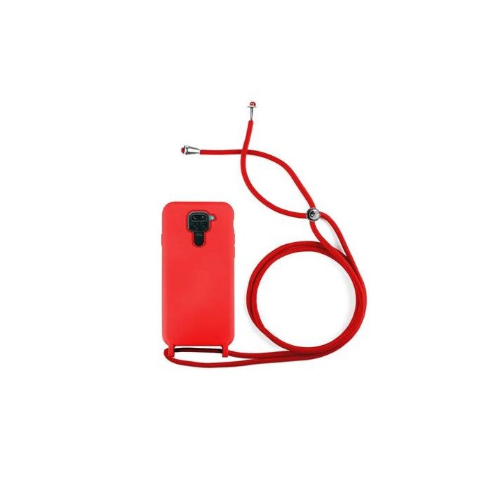 Funda Roja con Cordones para Xiaomi Redmi Note 9s, Redmi Note 9 Pro